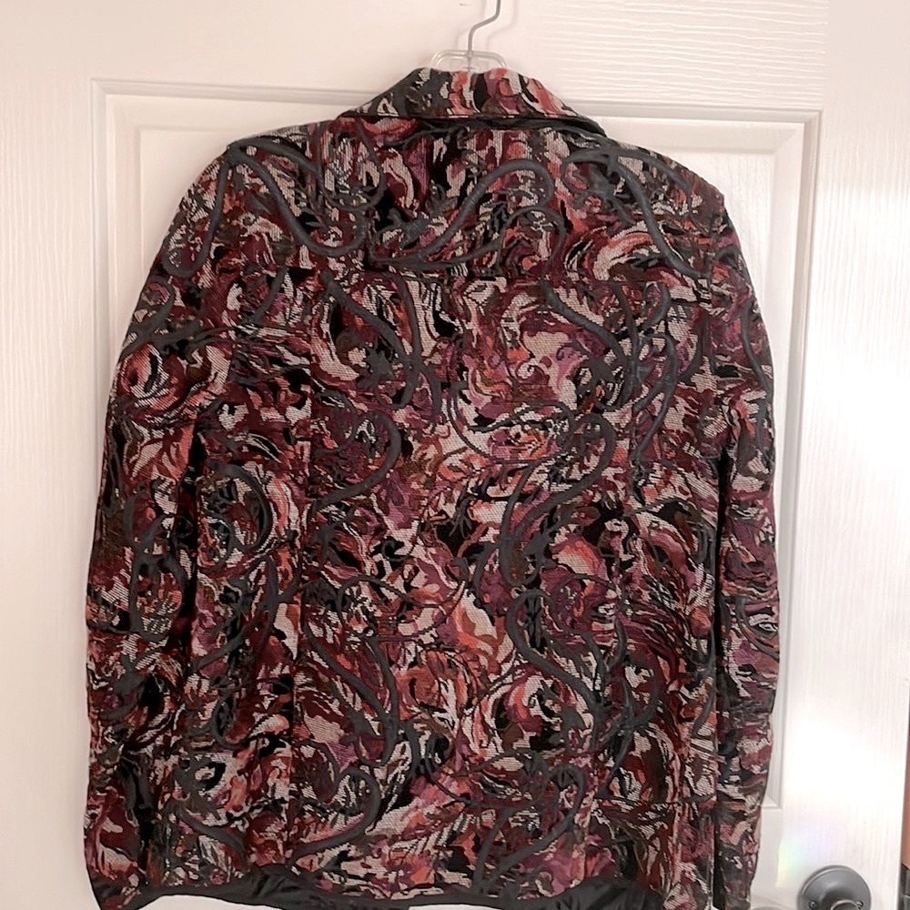 Women’s Reversible Blaser, Solid Black One Side, … - image 2